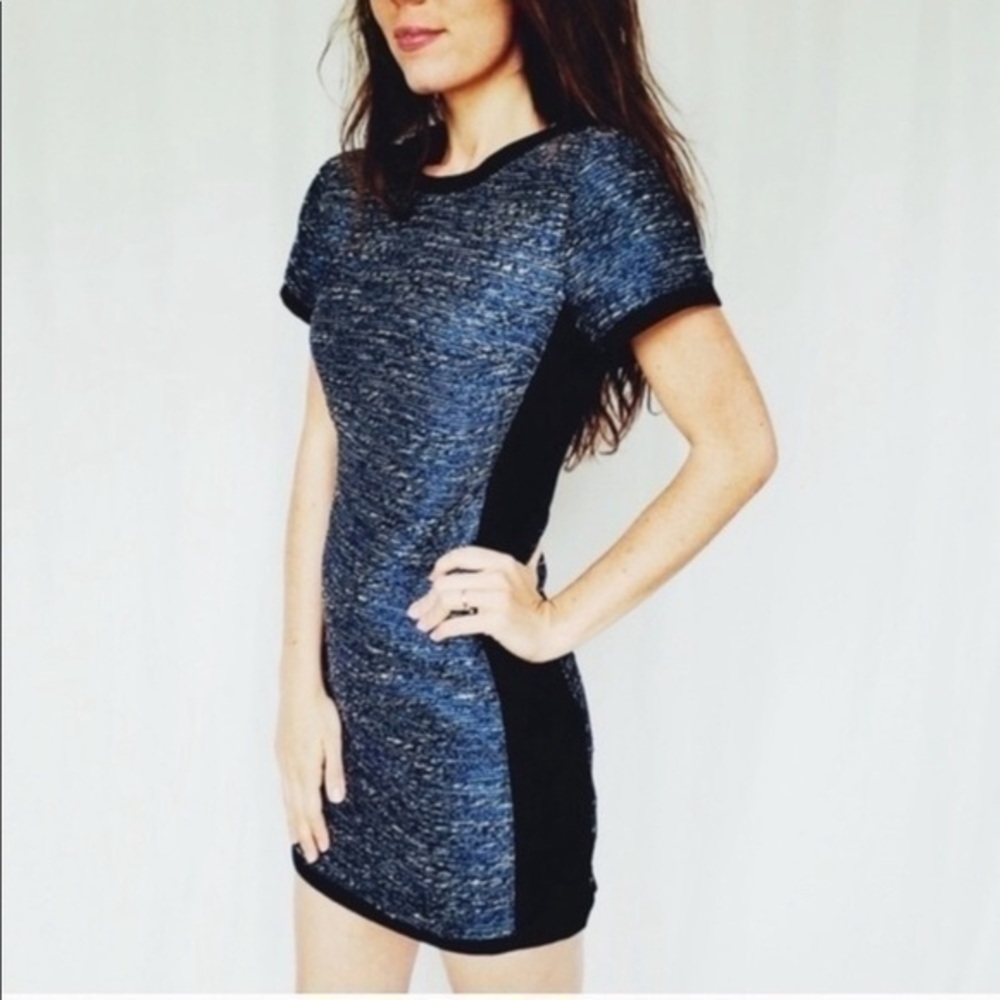 Madewell blue shimmer weave dress | Sz 2